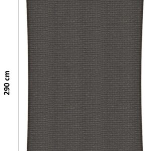 Schaduwdoek 160 x 290 cm HDPE antraciet