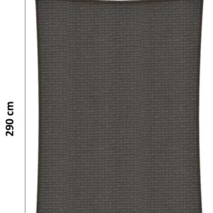 Schaduwdoek 170 x 290 cm HDPE antraciet
