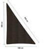 Schaduwdoek 300 x 180 x 350 cm HDPE antraciet