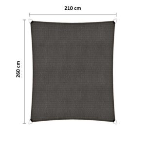 Schaduwdoek 210 x 260 cm HDPE antraciet