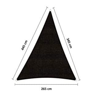 Schaduwdoek 265 x 345 x 445 cm HDPE antraciet