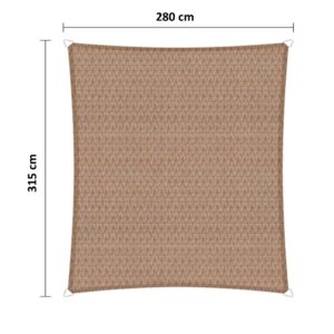 Schaduwdoek 280 x 315 cm HDPE beige BW
