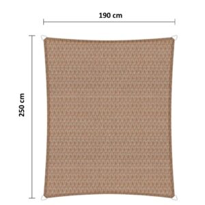 Schaduwdoek 250 x 150 cm HDPE camel