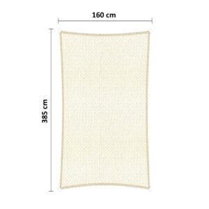 Schaduwdoek 160 x 385 cm HDPE crème