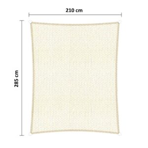 Schaduwdoek 210 x 285 cm HDPE crème