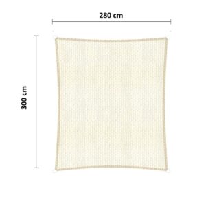 Schaduwdoek 300 x 280 cm HDPE creme