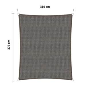 Schaduwdoek 310 x 375 cm HDPE grijs