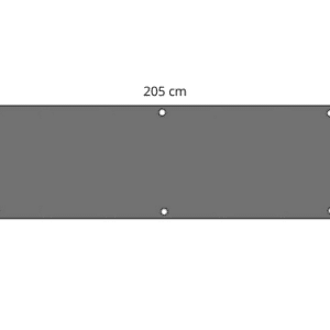 Schaduwdoek 67 x 205 cm grijs