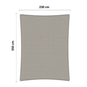 Schaduwdoek 230 x 350 cm WP grijs