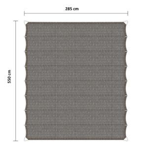 Harmonicadoek HDPE grijs 285 x 550 cm