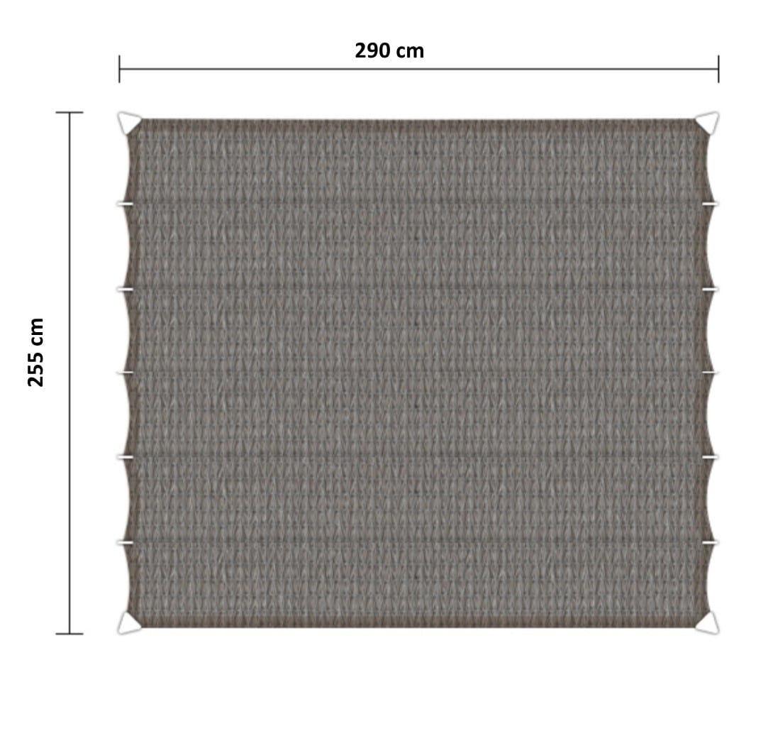 Harmonicadoek 290 x 255 cm grijs