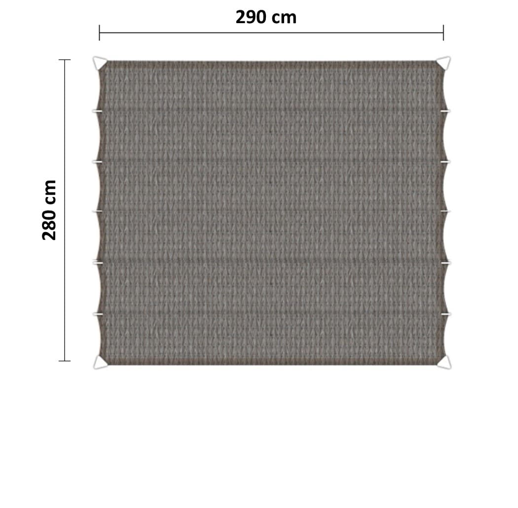 Harmonicadoek 290 x 280 cm grijs