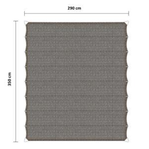 Harmonicadoek HDPE grijs 290 x 350 cm