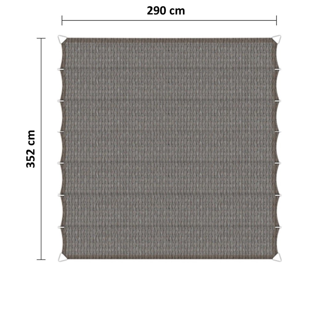 Harmonicadoek 290 x 352 cm grijs