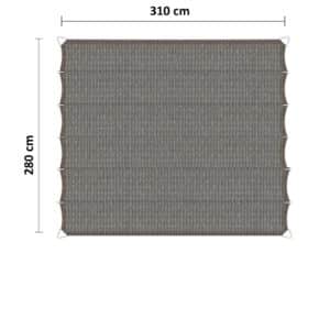 Harmonicadoek 310 x 280 cm grijs