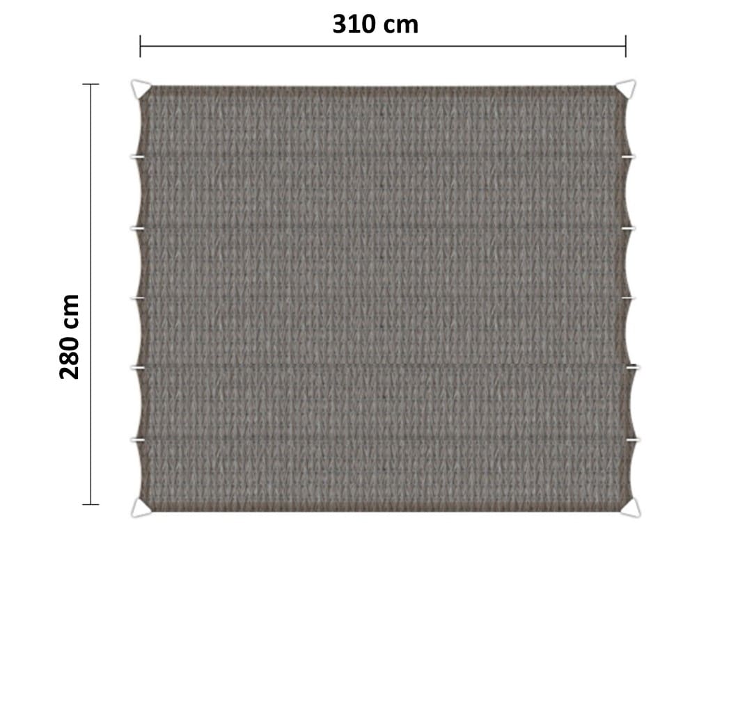 Harmonicadoek 310 x 280 cm grijs