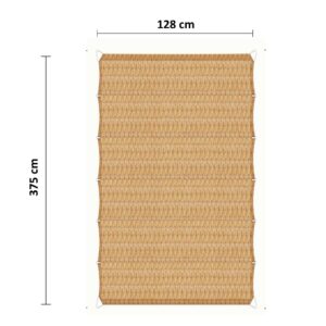 Harmonicadoek 128 x 375 cm zand