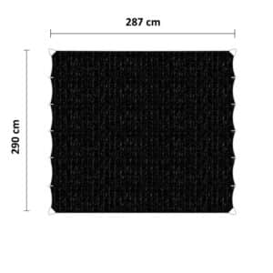Harmonicadoek 287 x 290 cm zwart