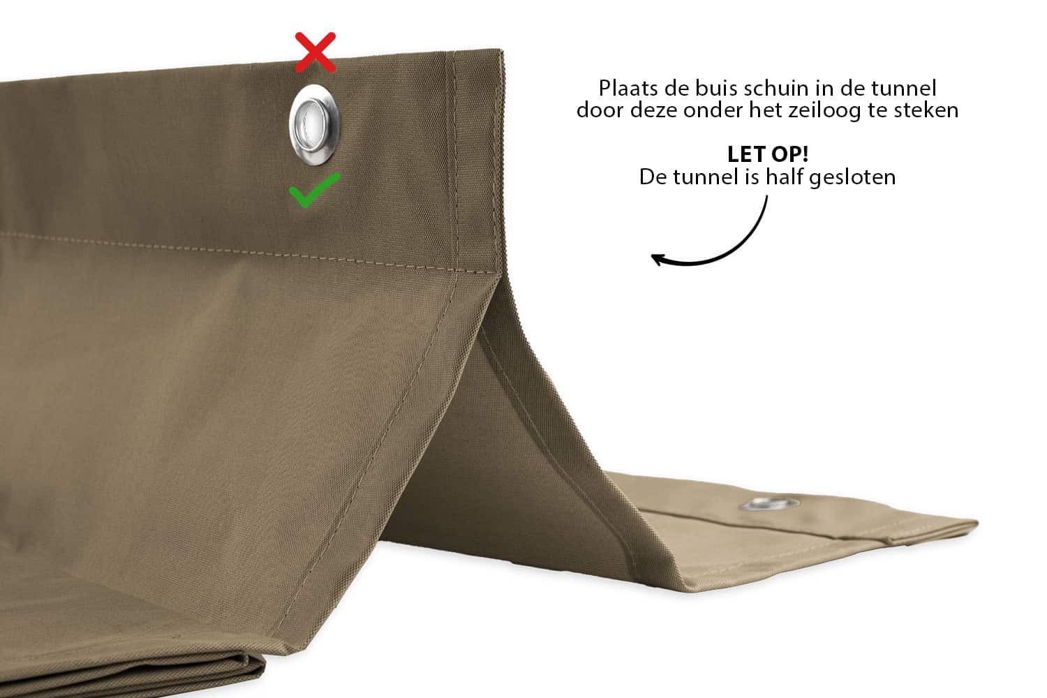 Harmonicadoek 290 x 300 cm taupe - Afbeelding 6