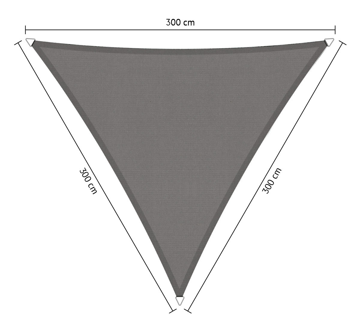 Shadow Comfort WP driehoek 3x3x3 Santorini grey