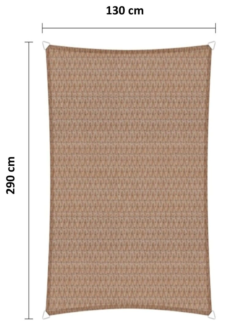 Schaduwdoek 130 x 290 cm HDPE zand