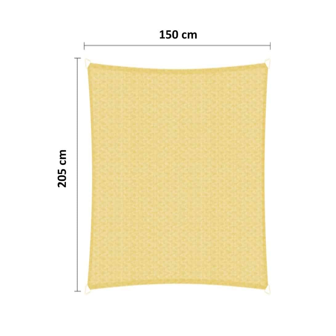 Schaduwdoek 150 x 205 cm HDPE zand