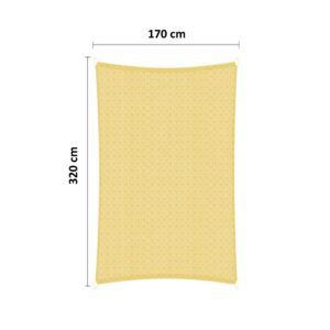 Schaduwdoek 170 x 320 cm HDPE zand