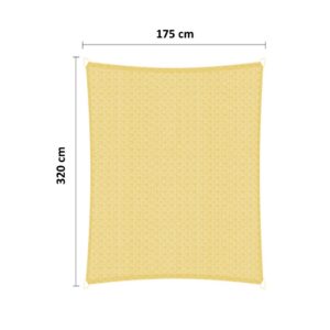 Schaduwdoek 175 x 320 cm HDPE zand