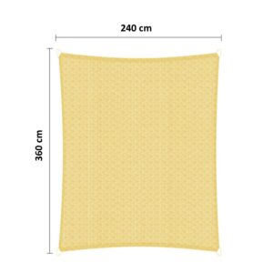 Schaduwdoek 240 x 360 cm HDPE zand