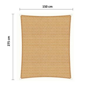 Schaduwdoek 275 x 150 cm HDPE zand