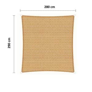 Schaduwdoek 290 x 280 cm HDPE zand