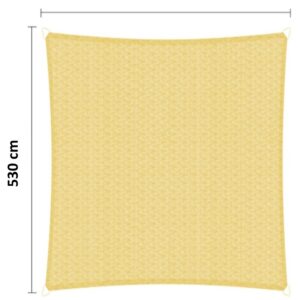 Schaduwdoek 520 x 530 cm HDPE zand