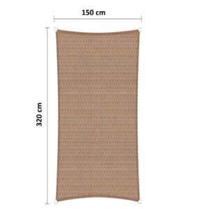 Schaduwdoek 150 x 320 cm HDPE zand