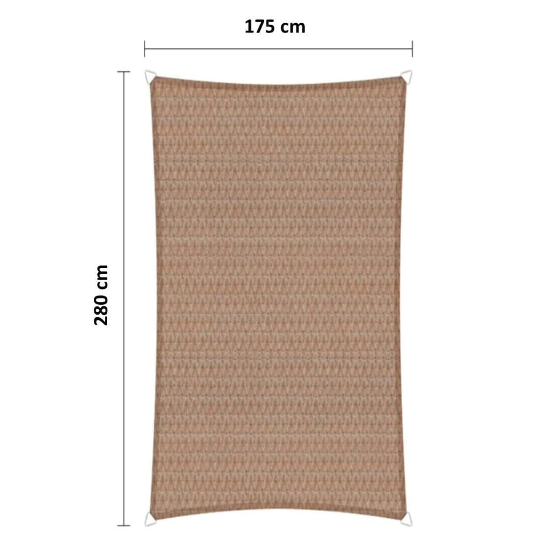 Schaduwdoek 175 x 280 cm HDPE zand