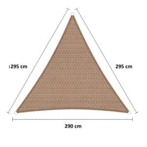 Schaduwdoek 290 x 295 x 295 cm HDPE zand