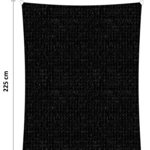 Schaduwdoek 130 x 225 cm HDPE zwart